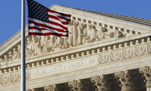 The front of the Supreme Court building in Washington - FILE PHOTO