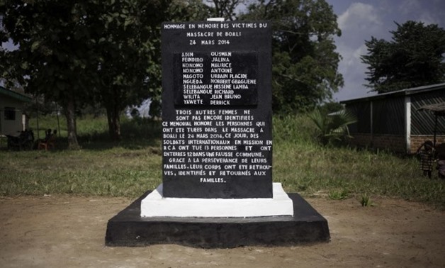 The monument for the victims of the Boali massacre - AFP / Florent Vergnes