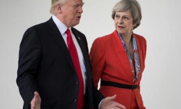 © AFP/File / by Dario THUBURN | British Prime Minister Theresa May visited US President Donald Trump at the White House in January