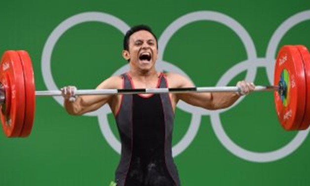 File - Egyptian Weightlifter Ahmed Saad