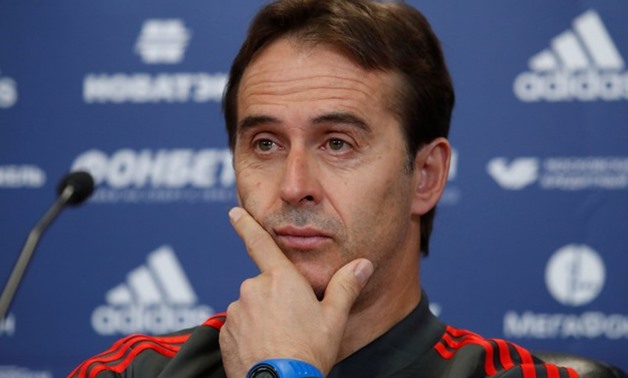 Soccer Football - Spain news conference - International Friendly - Petrovsky Stadium, St. Petersburg, Russia - November 13, 2017 - Spain's coach Julen Lopetegui attends a news conference before friendly match against Russia - REUTERS/Maxim Shemetov