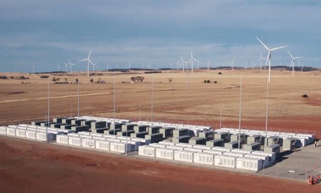 Tesla 100 MW/129 MWh Powerpack system by billionaire entrepreneur Elon Musk is connected to a wind farm operated by French energy firm Neoen, in the Australian rural town of Jamestown (AFP Photo/Neon)
