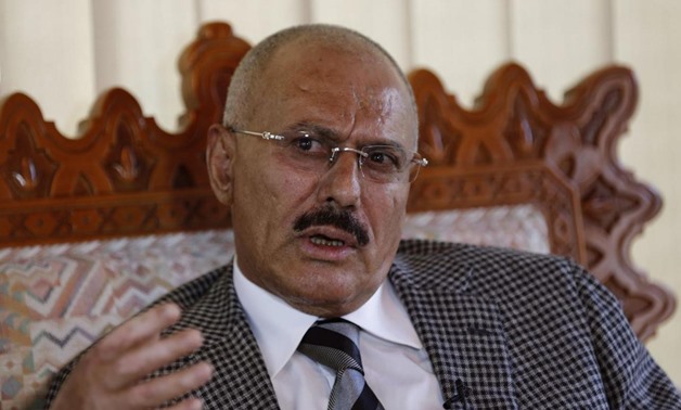 Yemen's former President Ali Abdullah Saleh talks during an interview with Reuters in Sanaa May 21, 2014 – REUTERS/Khaled Abdullah