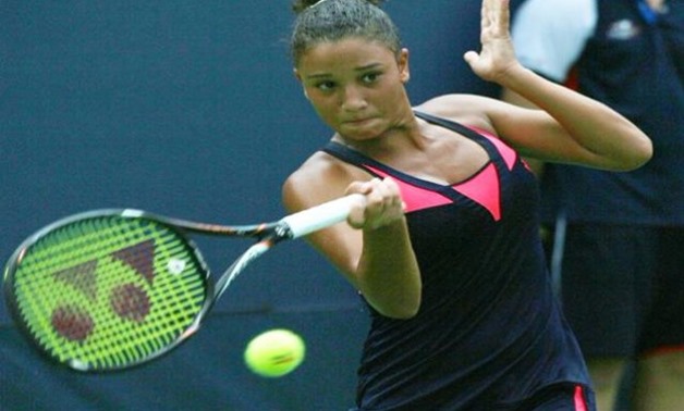 FILE – Egyptian national team tennis player Sandra Samir