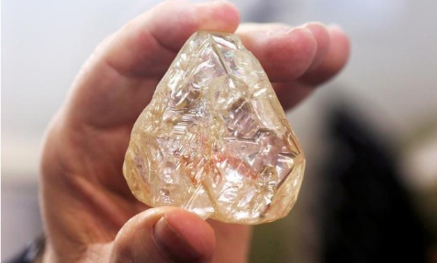 A 709-carat diamond, found in Sierra Leone and known as the "Peace Diamond", is displayed during a tour ahead of its auction, at Israel's Diamond Exchange, in Ramat Gan, Israel October 19, 2017. Picture taken October 19, 2017 - REUTERS/Nir Elias