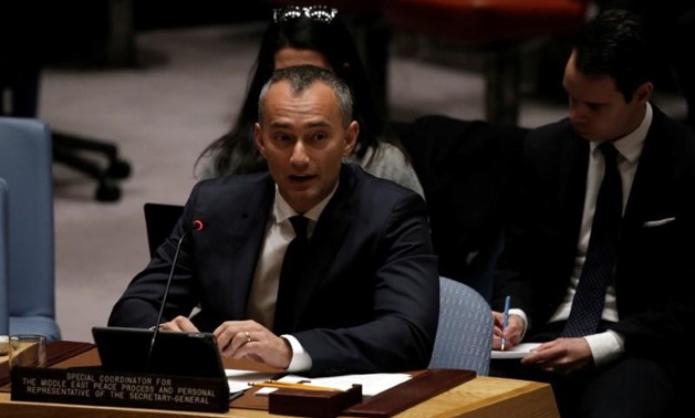  Nickolay Mladenov, United Nations Special Coordinator for the Middle East Peace Process and Personal Representative of the Secretary-General, briefs the U.N. Security Council during a council meeting on the situation in the Middle East at U.N. headquarte