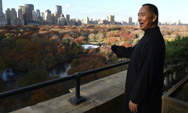 Billionaire Guo Wengui, who is seeking asylum in the United States after accusing officials in his native China of corruption, is photographed at his New York apartment on November 28, 2017. Timothy A. Clary, AFP