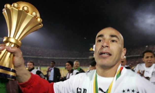 Hossam Hassan celebrating after winning the 2006 African Cup of Nations with Egypt – Press image, courtesy FIFA’s official website