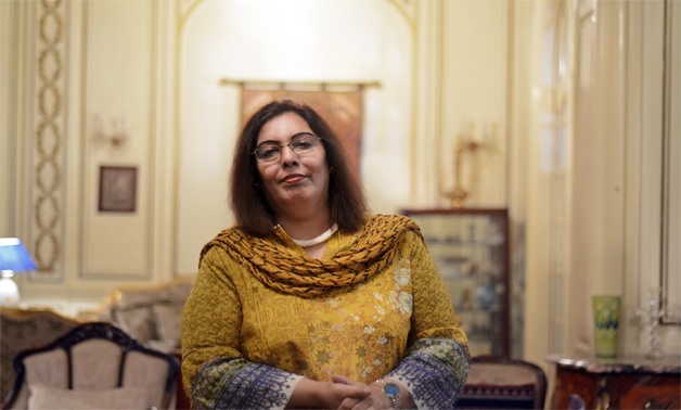 Shahida Shah, wife of the Pakistani ambassador in Egypt, at her house in Giza. Photo by Ahmed Hussein/Egypt Today