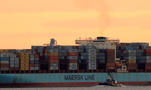 The Maersk ship Adrian Maersk is seen as it departs from New York Harbor in New York City, U.S., June 27, 2017 - REUTERS/Brendan McDermid