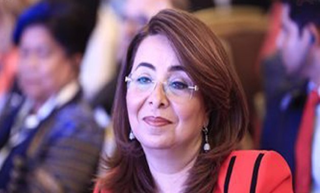 FILE - Minister of Social Solidarity Ghada Waly