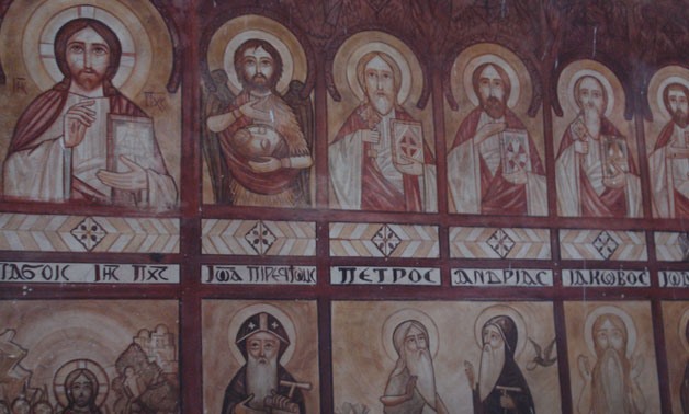 Coptic Christian Church relief wall - creative commons via Wikimedia Commons