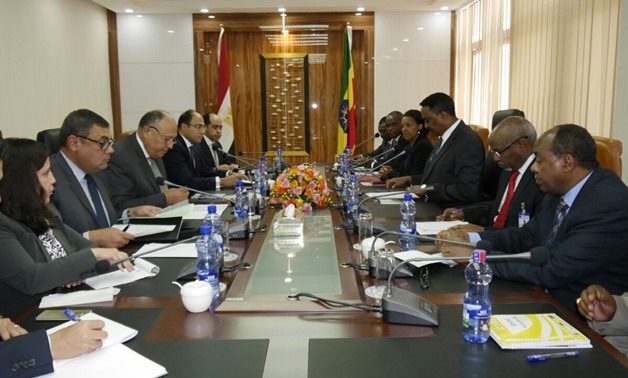 Meeting was held between Egypt’s Minister of Foreign Affairs, Sameh Shoukry, and his Ehtiopian counterpart – Press Photo