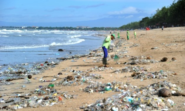 The Indonesian holiday island has become an embarrassing poster child for the country's trash problem Photo: AFP world
