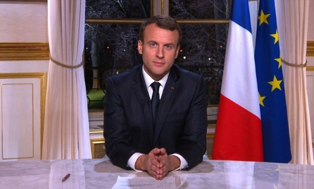Despite winning May's presidential election on a promise to ditch politics as usual Emmanuel Macron stuck with tradition in Sunday's televised address from the Elysee Palace, which began and ended with the national anthem - AFP
