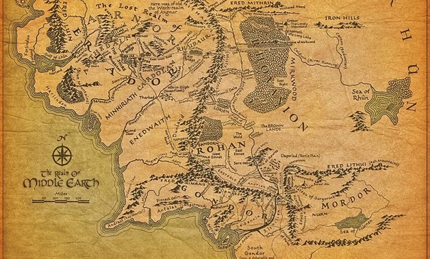 Map of Middle Earth, setting for Lord of the Rings and the Hobbit, April, 16, 2017 – Offensive Artist/Wikimedia Commons