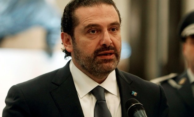 Saad al-Hariri who suspended his decision to resign as prime minister talks at the presidential palace in Baabda, Lebanon November 22, 2017. REUTERS/Aziz Taher