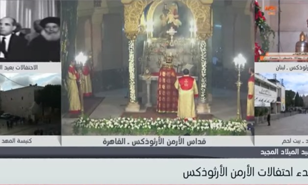 Christmas celebrations erupted in the Armenian Orthodox Church on Ramses Street in Cairo on the morning of Saturday, 6 January 2018 – screenshot taken from live video of the celebration 