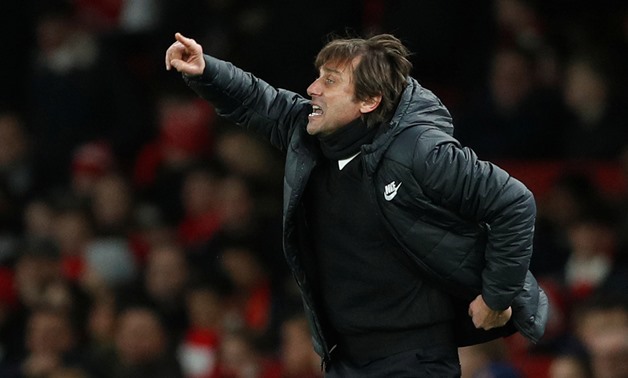 Soccer Football - Premier League - Arsenal vs Chelsea - Emirates Stadium, London, Britain - January 3, 2018, Chelsea manager Antonio Conte reacts - Reuters/John Sibley 