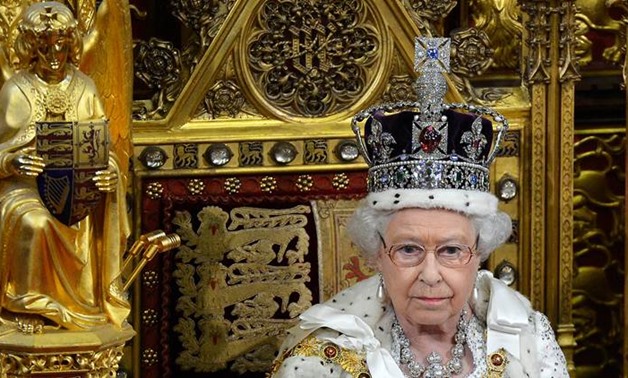 FILE PHOTO: Britain's Queen Elizabeth before the State Opening of Parliament in the House of Lords in London, Britain, May 27, 2015.