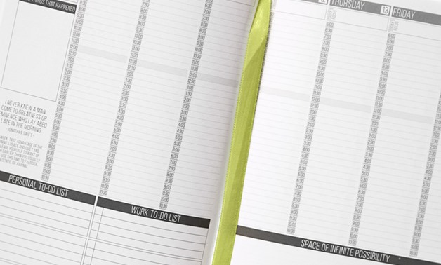 Close-up of weekly scheduling planner - CC/Flickr