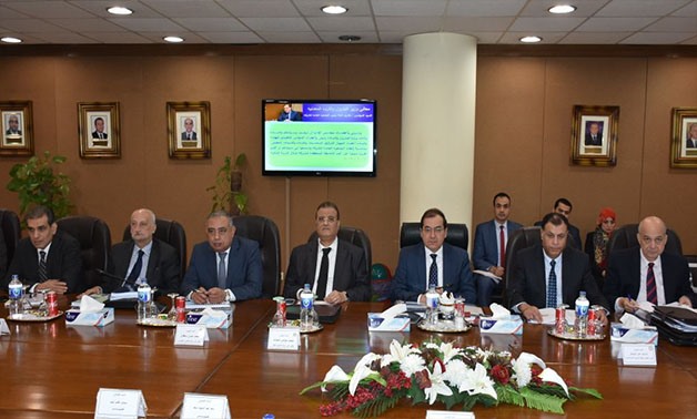 Petroleum Minister Tarek el-Molla during his meeting with GPC's general assembly - Press photo