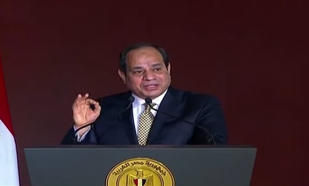 President Sisi during the Speech - Press photo
