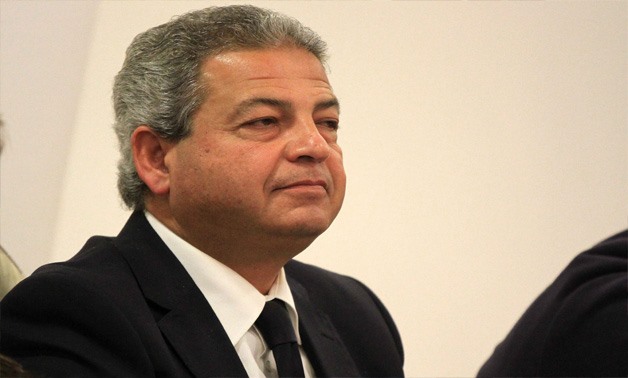 Egypt's Minister of Sports Khaled Abdel Aziz- YOUM7/ Amr Mostafa