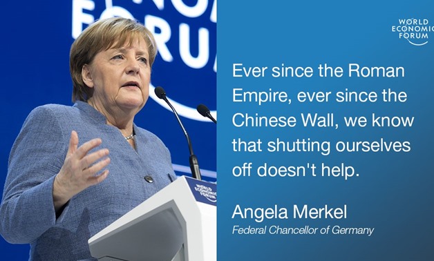 Angela Merkel in the World Economic Forum - World Economic Forum official Twitter account