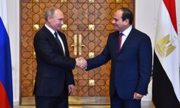 File – President Abdel Fattah al- Sisi and Russian President Vladimir Putin