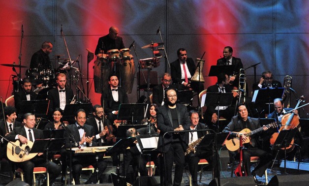 Egyptian musician Emad El Sharouny with his orchestra. Photo by the Opera House release. 