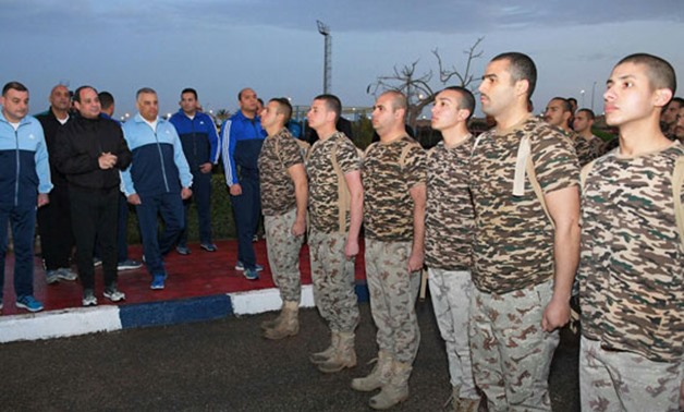 President Abdel Fatah al-Sisi visits Police Academy on Friday, 23 February 2018 - Press photo