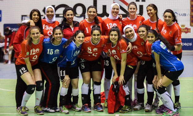 Al-Ahly women’s volleyball squad - YOUM7/Mohamed Al-Hosary