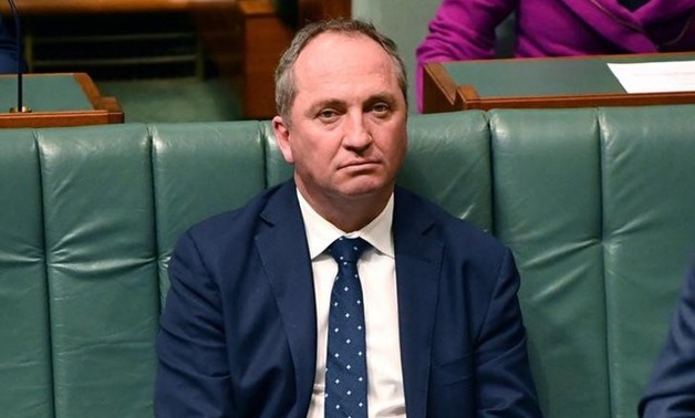 Australian Deputy Prime Minister Barnaby Joyce sits in the House of Representatives at Parliament House in Canberra, Australia, August 14, 2017. Credit: Reuters/AAP/Mick Tsikas

