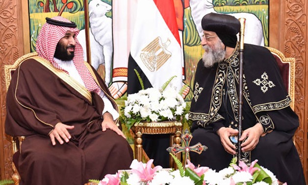 Prince Salman’s historical visit to the Egyptian Coptic Cathedral/ photo courtesy Morcos Ishac.