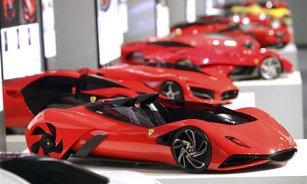 The Ferrari "Eternity" (front) is seen with others concept scale models in Maranello July 19, 2011. REUTERS/Ferrari Press Office/Handout
