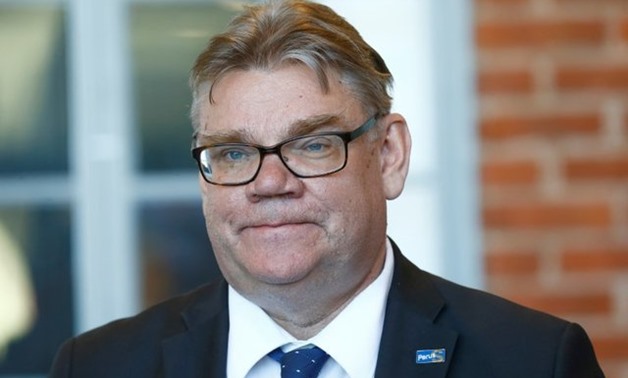 FILE PHOTO: Finland's Foreign Minister Timo Soini listens to media after government's open session for members of public took place during the celebration of the 100th anniversary of Finnish independence in Porvoo, Finland May 4, 2017. REUTERS/Ints Kalnin