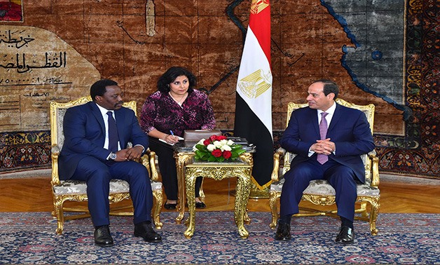 Egyptian President Abdel Fatah al-Sisi with his Congolese counterpart_YOUM7-Archive