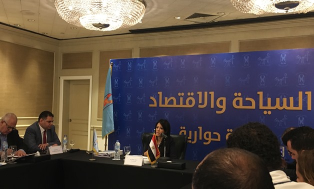 Tourism Minister Rania el-Mashat during Thursday press meeting on plans to develop sector - Egypt Today/Nourhan Magdi