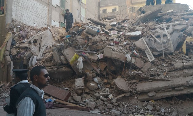 The collapsed building number 4 in Al-Quds Street, Sidi Gaber, Alexandria, April 6, 2018 – Egypt Today