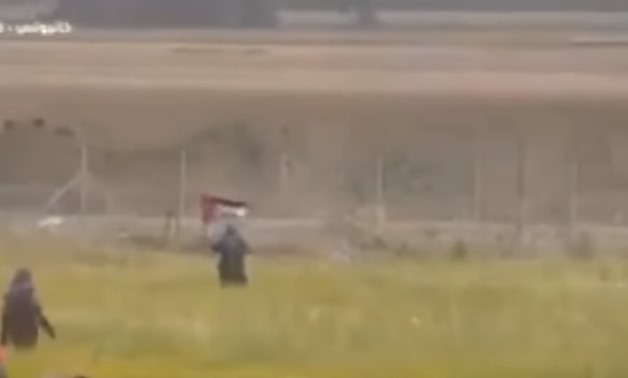 Screenshot of video for Palestinian woman shot by Israeli Sniper - Maan News Agency