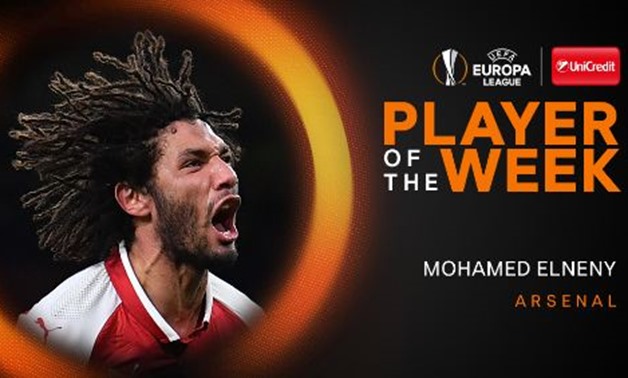 Mohamed Elneny voted for UEL Player of the week – Courtesy of UEL official Twitter account
