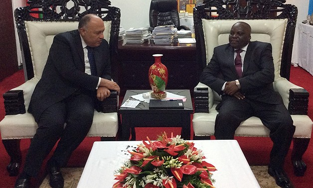 Foreign Minister Sameh Shoukry meeting with Burundi's President of National Assembly Pascal Nyabenda – Press photo