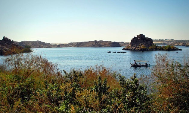 Aswan (Egypt) a branch of the Nile, seen from Isis Island March 10, 2012 – photo courtesy of Wikimedia
