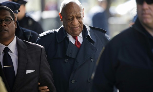 Actor and comedian Bill Cosby, shown arriving Thursday at the courthouse in Norristown outside Philadelphia, has been found guilty of sexual assault
