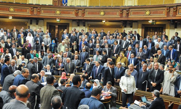 Egypt's House of Representatives members voted by standing for the judiciary authority law - Egypt Today - Hazem Abdel - Samad