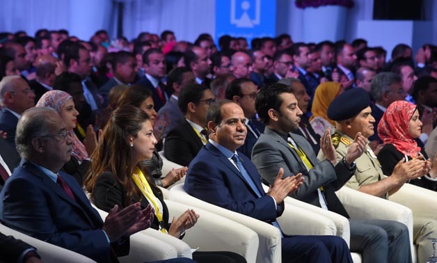 President Sisi during the National Youth Conference in Ismailia- Press photo