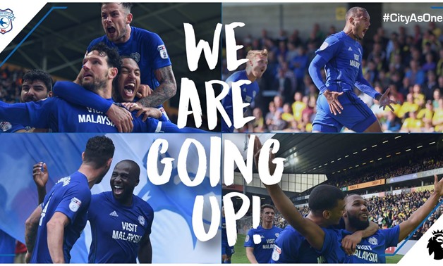 Cardiff City promoted to Premier League - Courtesy of Cardiff City official Facebook page