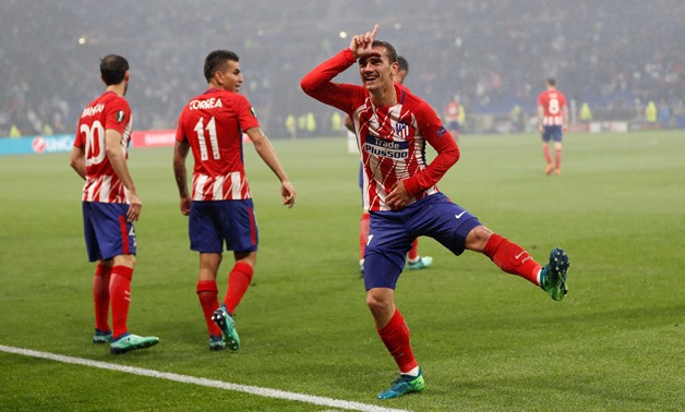 Soccer Football - Europa League Final - Olympique de Marseille vs Atletico Madrid - Groupama Stadium, Lyon, France - May 16, 2018 Atletico Madrid's Antoine Griezmann celebrates scoring their second goal REUTERS/Gonzalo Fuentes TPX IMAGES OF THE DAY