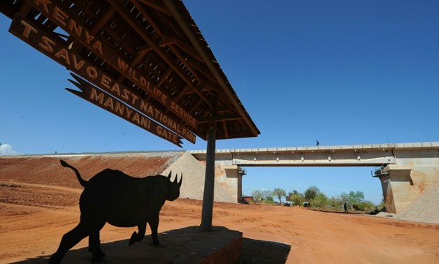 For example, railways run through Tsavo East (seen in 2016) and Tsavo West national parks in Kenya, home to the endangered eastern black rhinoceros and lion populations famous for their strange lack of manes | © AFP/File | TONY KARUMBA